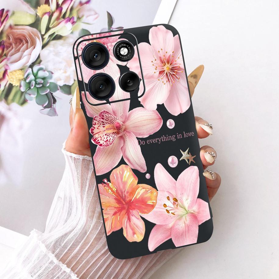 Coque Pour Motorola Moto G56 Housse 2025 Nouvelle Élégante Nœud Papillon Fleur Silicone Souple Coques de Téléphone Pour Motorola Moto G66Y G66J 5G Fundas