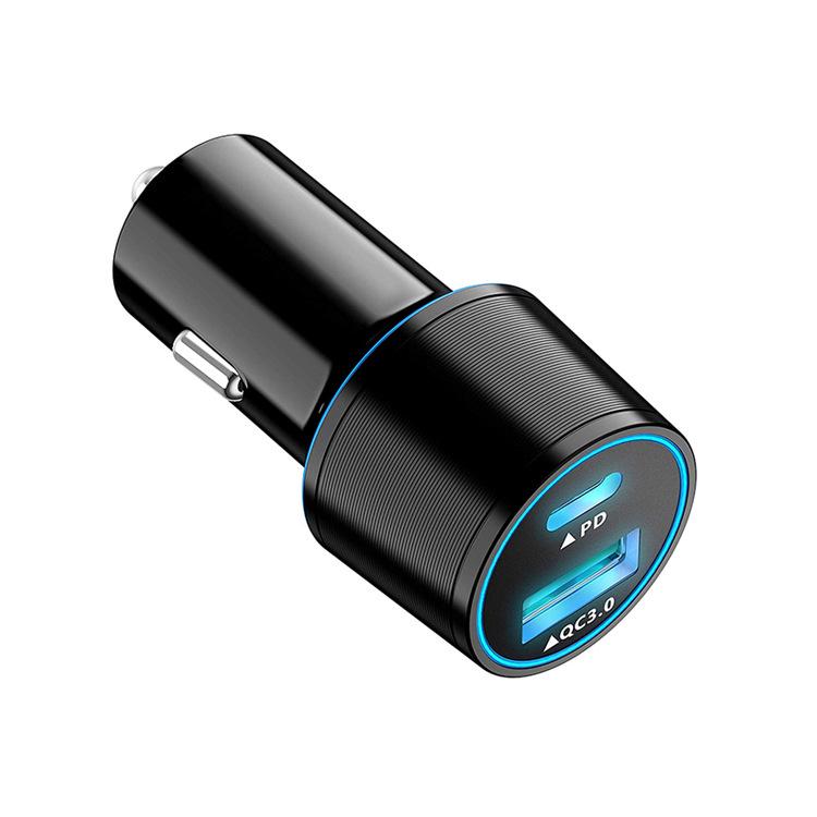 48W Dual USB-C Car Charger for Apple & Samsung, PD30W Fast Charging, UL2089 Certified