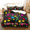 Cute Cat Claw Bedding Set Single Twin Full Queen King Size Bed Set Adult Kid Bedroom Duvetcover Sets Cartoon Cat Bed Sheet Set