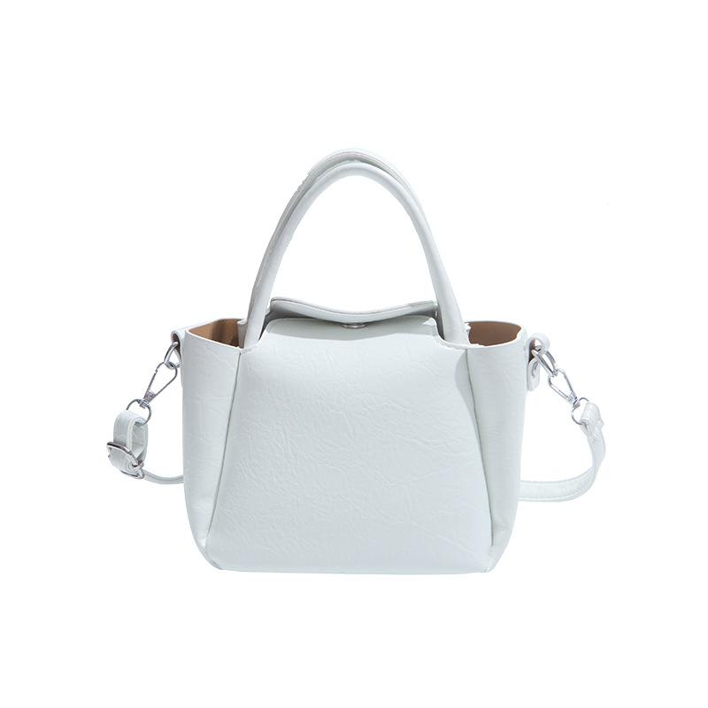 Vegetable basket bag New simple and fashionable portable shoulder bag Solid color casual messenger bag Small square bag