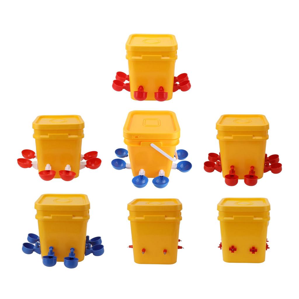 Automatic Poultry Drinking Bowl Automatic Chicken Waterer Cup with 12L Handheld Barrel Poultry Drinking Equipemnt for Goose Duck