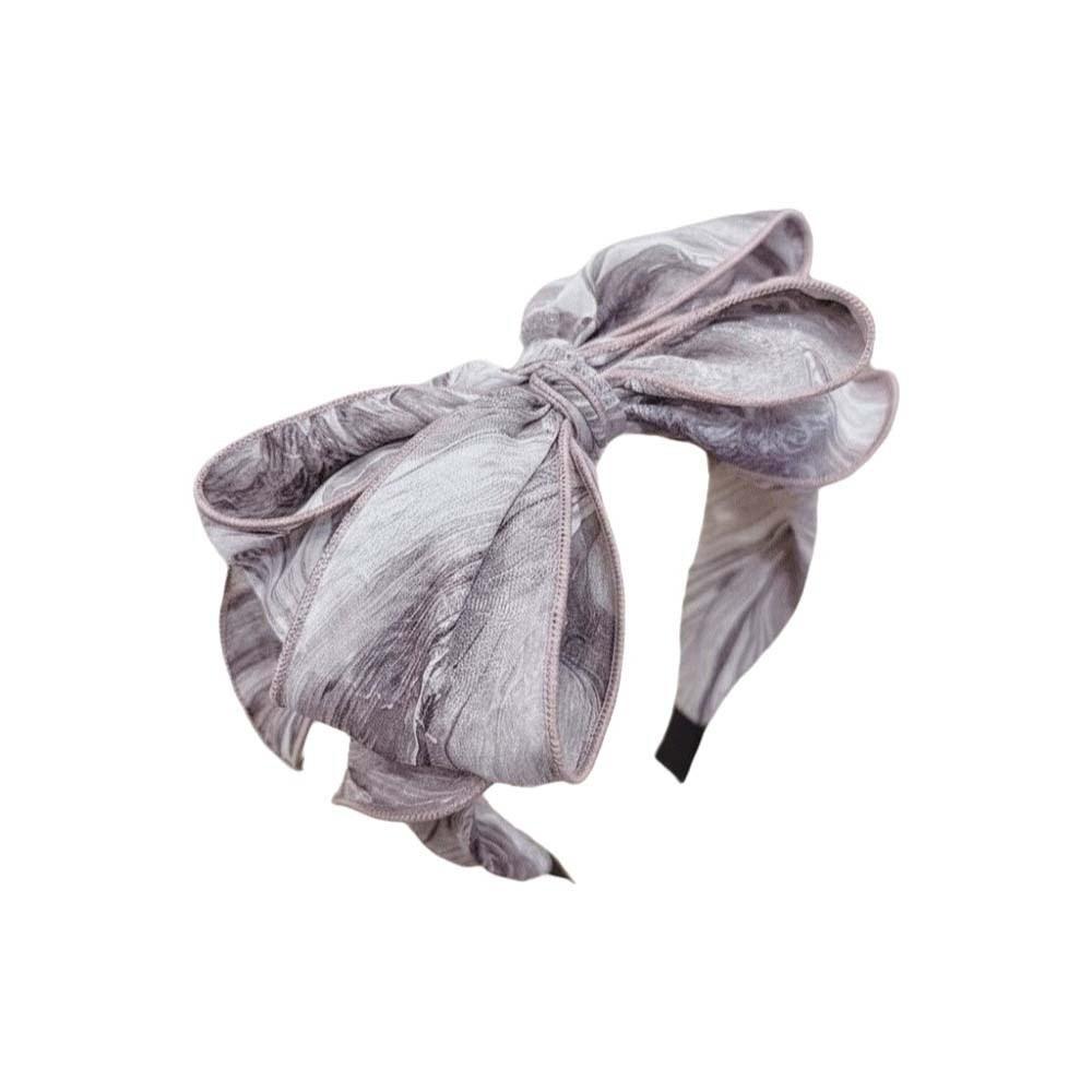 

ABS Three-layer Bow Headband Creative Floral Printed Hairband Bownot Wide Hair Hoop Daily Style 6