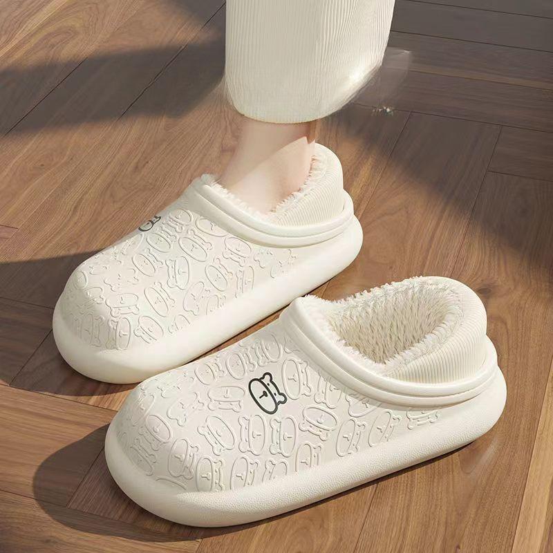 Nuove Pantofole di Cotone da Donna Autunno e Inverno Borse da Interno Casa Calde e Impermeabili Pelliccia Postparto e Postparto Scarpe di Cotone