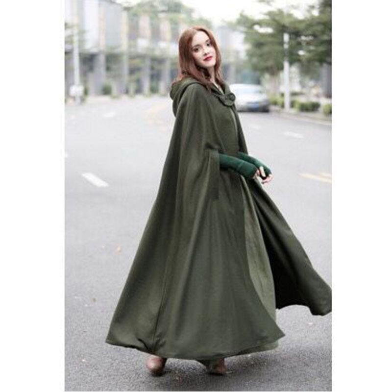 

Coat Trench Women Open Front Cardigan Jacket Coat Cape Cloak Plus Poncho Tag M=US XS зелёный