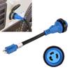 Wohnmobil-Stromkabelstecker, robust, 15-A-Stecker auf 30-A-Buchse, Wohnmobil-Adapter mit Drehverriegelung und LED-Anzeige (US-Standard)