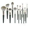 14-Piece Makeup Brush Set With Green Cloud Nylon Bristles Eyeshadow Blush Beginners