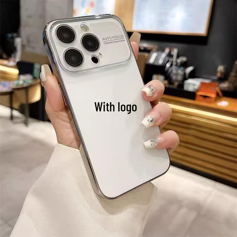 iPhone17 Pro Max Frosted Electroplated Case with Full Lens Protection