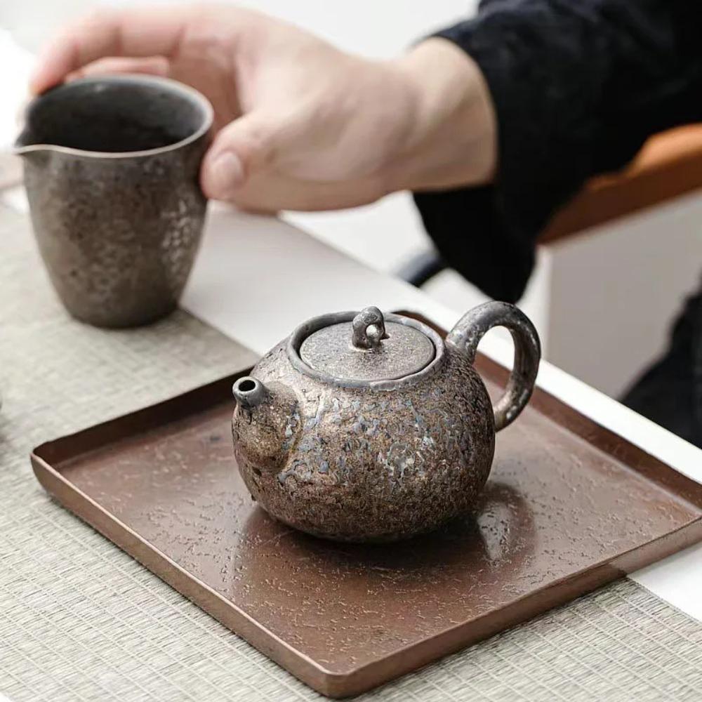 Creative Oxidized Glazed Ceramic Teapot Home Tea Utensils Vintage Home Teacups Teapot Table Ornaments Birthday Gifts Home Decor