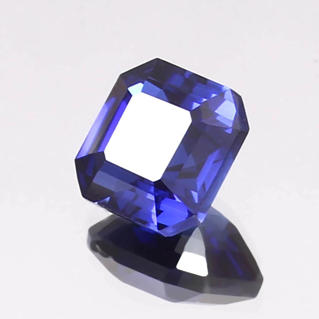 Natural Blue Sapphire Loose Gemstone 12 ct Ceylon Light Asscher Shape September Birthday Birthstone