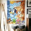 Bingo Friends Tapestry Fun Vibrant Decor Tapestry Wallmounted Background Cloth Work Of Art Home Decor Background Wall Hanging Cloth