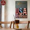 Metal Wall Decorative Paintings for Kitchen Farm Cafe Bar Interior