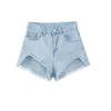 Denim shorts women's high waist and thin hot pants thin wide leg shorts spring new Spice Girls straight pants