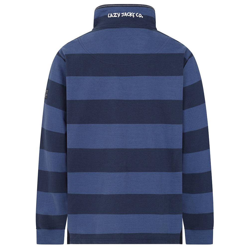 Lazy Jacks Randig Halvzip Tröja för Herr