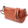 Women's Medium-sized Bag with Three Compartments Made of Genuine Leather VINTAGE Bag 22804 Red