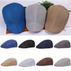 Fashion Mesh Newsboy Style Breathable Sun Hat Peaked Cap Beret Hat