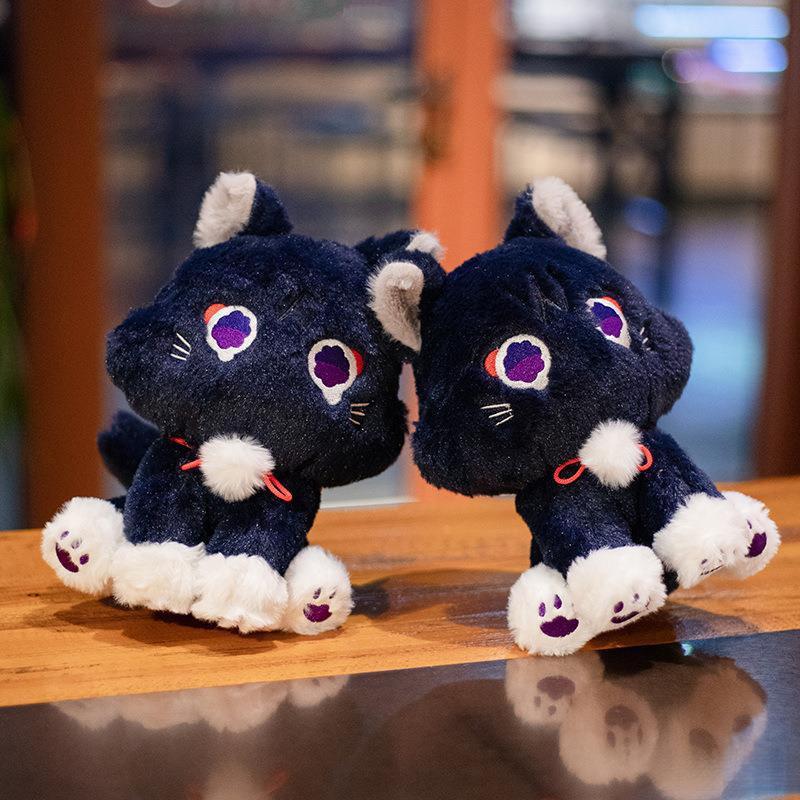 Genshin Impact Wanderer Scaramouche Cat Plush Doll Cute Stuffed Pillow Toy Cosplay Prop Birthday Gift