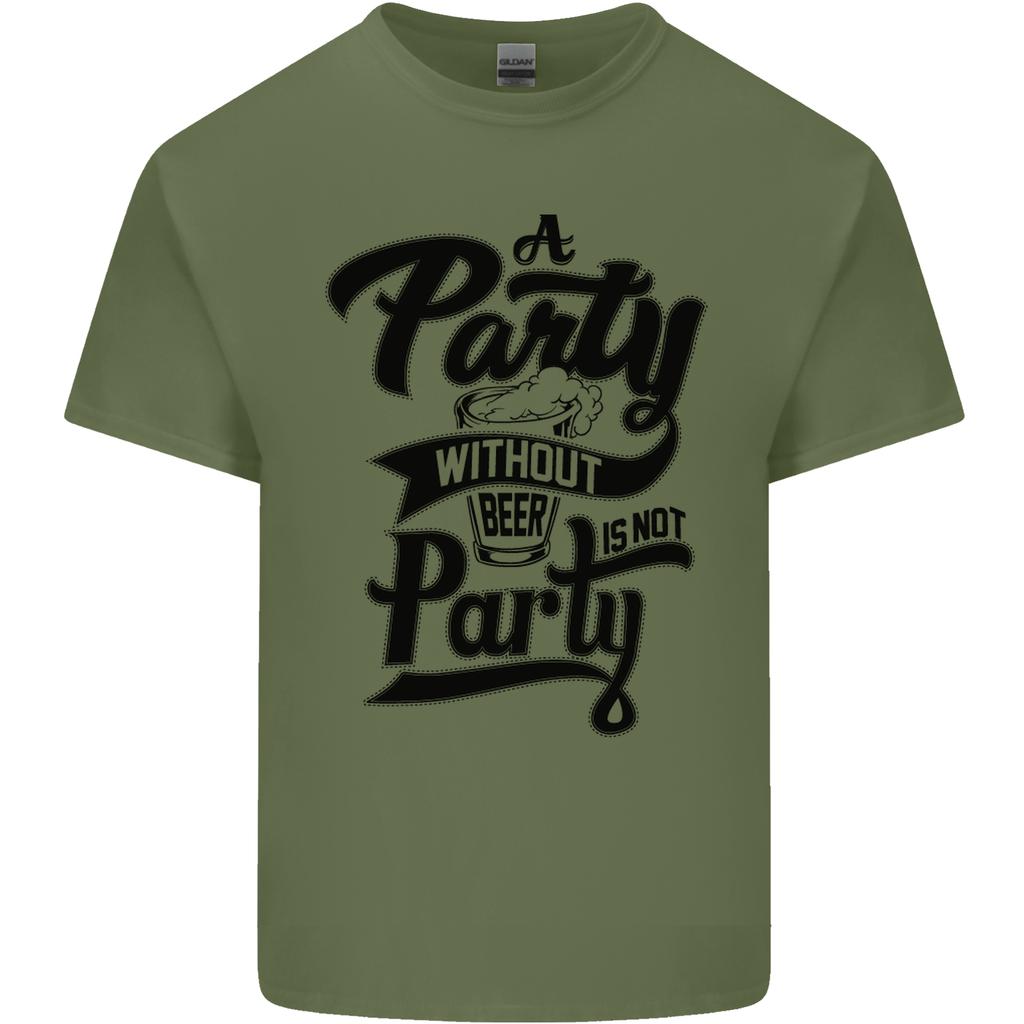 A Party Without Beer Alcohol Funny Beer Gin Unisexs Light Cotton TShirt
