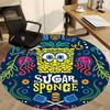 1 Stück Spongebob Büro Runder Teppich, Unter Bürostühlen Schlafzimmer Wohnzimmer Heimdekoration a1022244