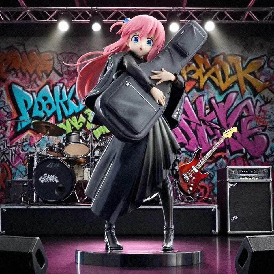 20cm Anime BOCCHI THE ROCK! Figures Gotoh Hitori Action Figure Guitarist Girl Figure Desktop×Decorate Collections Model Doll Toy