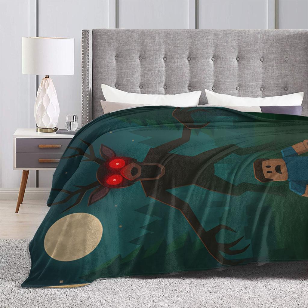 99 Nights In The Forest Game Blanket  Soft Print Plush Throw Blanket For Bedroom Travel Office Flannel Bedspread Bed Cover