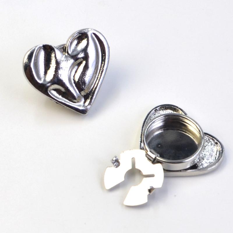 

2Pcs Fashion Metal Heart-Shaped Cufflinks Shirt Button Covers Wedding Party Gifts Accessories Fashion Jewelry B