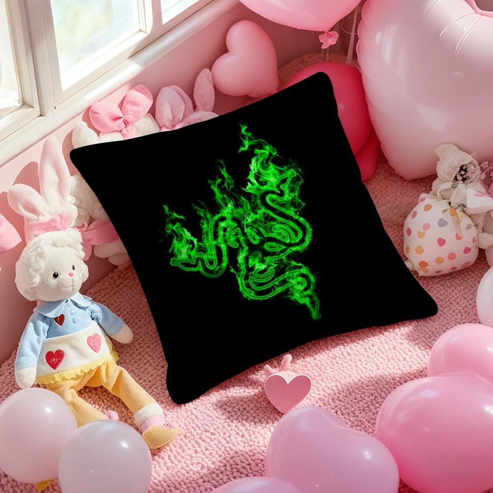 R-Razer Retro Cushion Cover Pattern Printed Pillowcase for Living Room Sofa Cushion Cover & Bedroom Decor