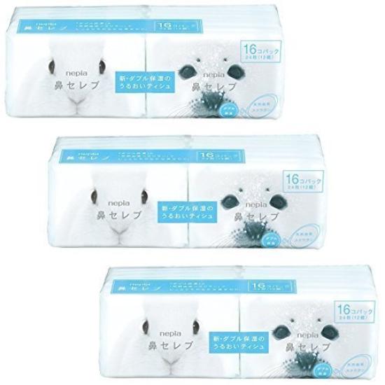 Nepia Hana Celeb Pocket 24 sheets per 16 packs [Set] Tissues, pack, [x3 packs] белый
