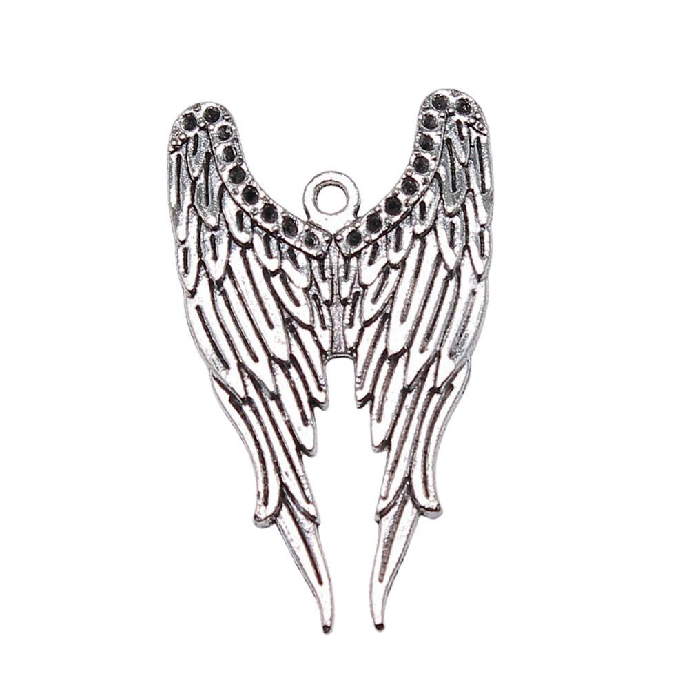 Feather Wing Charms Antique Alloy Pendants For Bohemian Jewelry Making