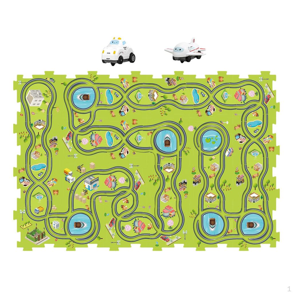 City Adventure Puzzle Set for Kids - Interactive Track Building Toy Preschoolers