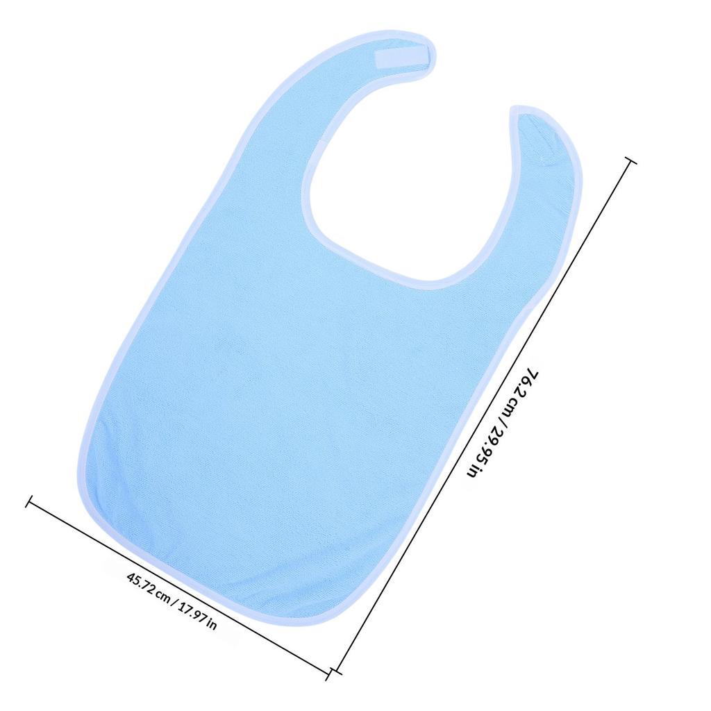 Adjustable Adult Bib for Elderly Seniors Special Needs Reusable Cotton Food Stain Protector for Eating Feeding Makeup Face