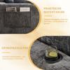 Modular 4-Seater Sofa (2 Footstools), Cushion, Cup Holder, 2 Side Pockets, Foam/Spring Core. Freely Combinable(gray Chenille Fabric)