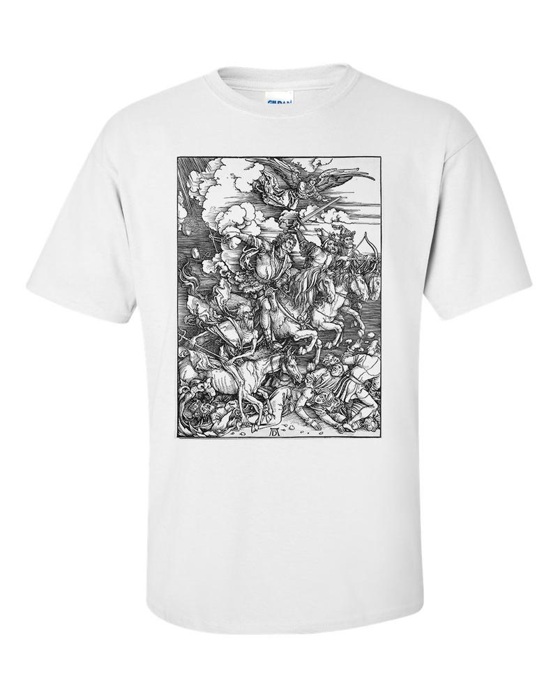 Albrecht Durer Four HorseUnisex of the Apocalypse TShirt 2XL