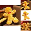 Christmas Gingerbread Man Plush Pillow With Pp Cotton Filling For Holiday Decor Gift Set