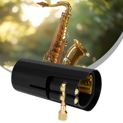 Mouthpiece Fastener PU Leather Ligature Fastener with Plastic Caps Clarinet Ligature Mouthpiece Caps Enduring