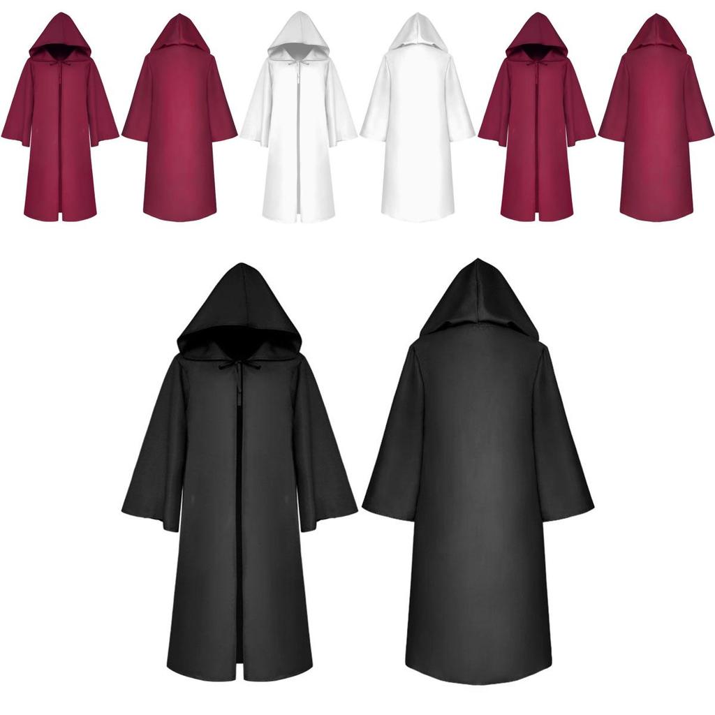 Premium Quality Star Wars Jedi Warrior Hooded Cloak Cape Robe For Cosplay Events
