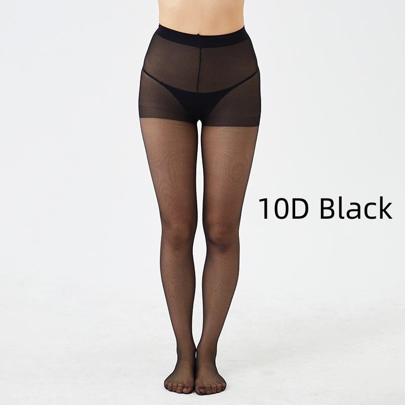 1 Pair Nylon Sheer Tights Women Pantyhose Summer Thin 10D 20D 40D Control Top Pantyhose With Reinforced Toes Streetwear Basic