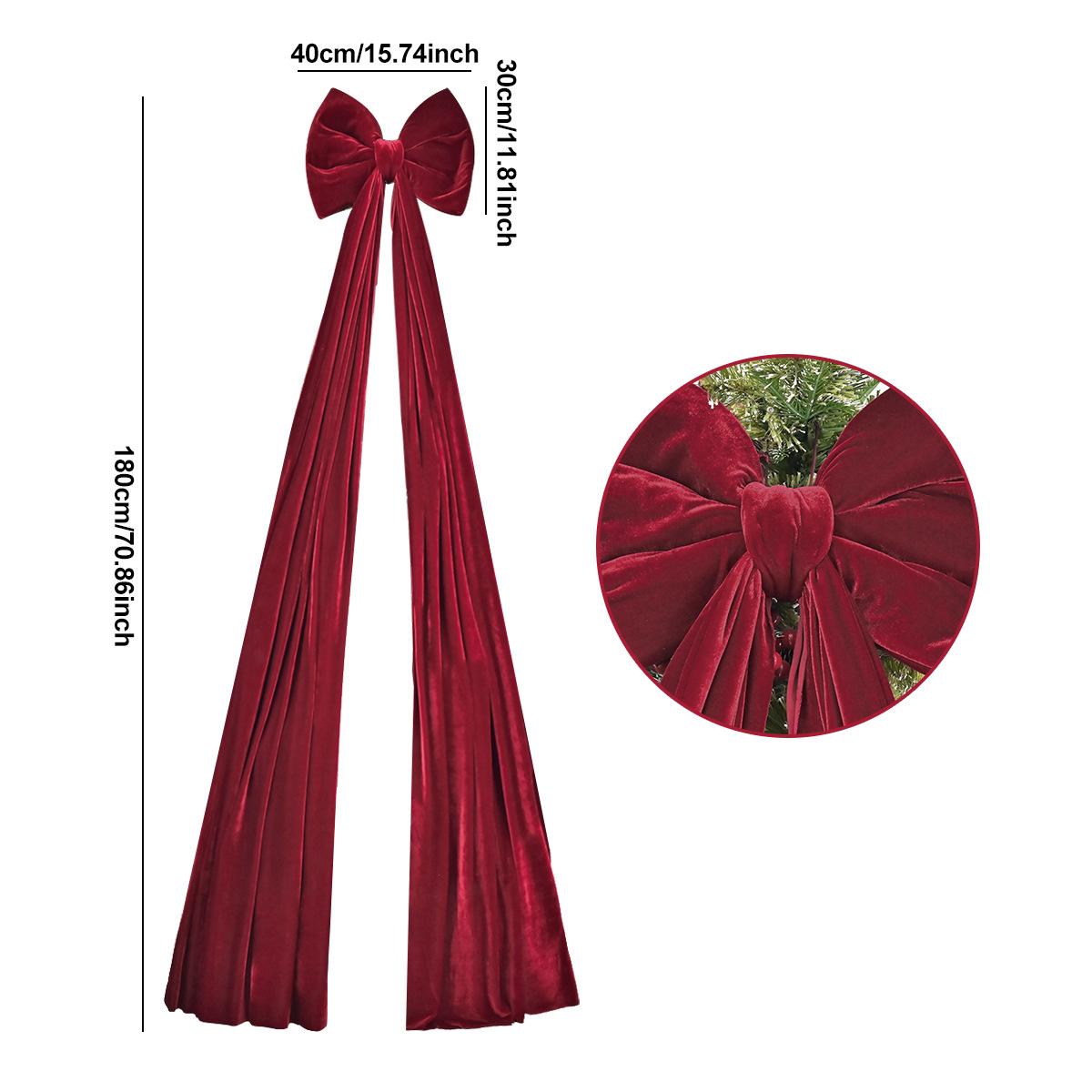 

Red Velvet Christmas Bow Soft Christmas Decorative Bows Large Christmas Bow Eye-Catching For Large Gifts Front Doors Weddings