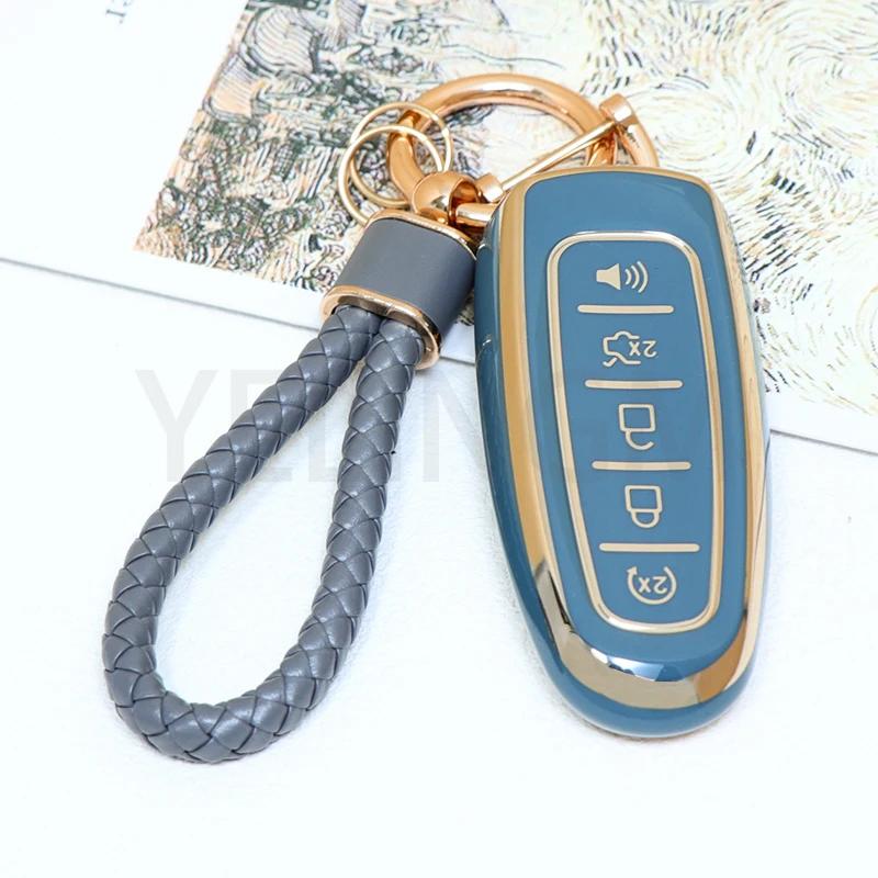 Smart Key Remote Car Key Case Cover 5 Buttons Tpu Fob For Ford Explorer Edge Escape Flex Taurus 2011 2012 2013 2014