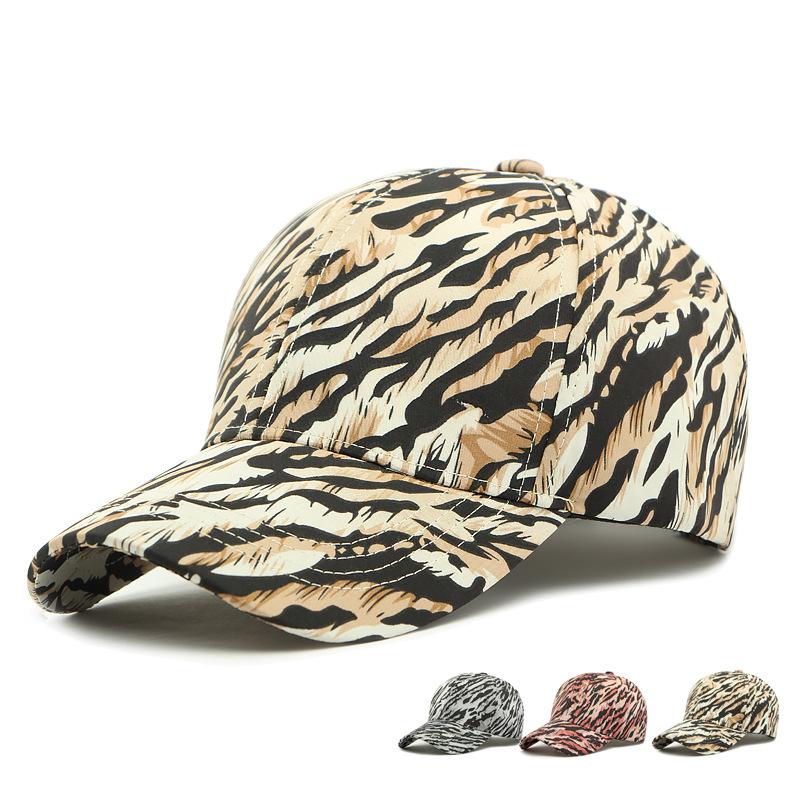 Women's Spring Summer Leopard Print Cap Outdoor Sun Hat Men's Baseball Cap