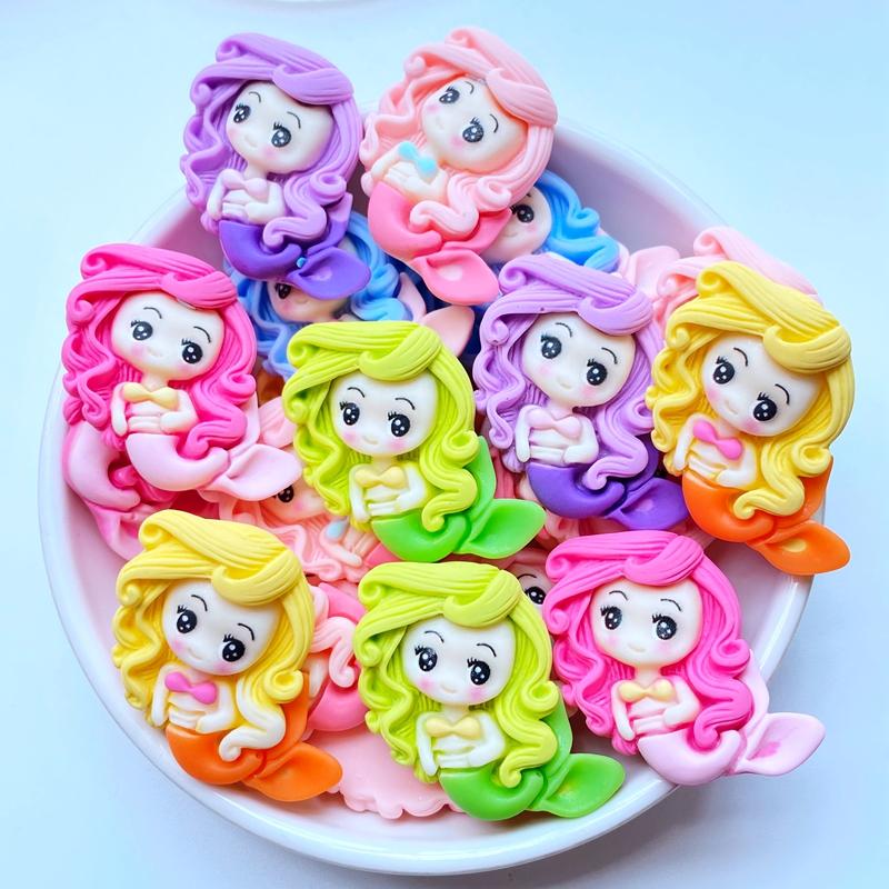 10ks Nové Roztomilé Mořská princezna Plochá zadní strana Pryskyřičné kabošony Scrapbooking DIY Šperky Řemeslná Dekorace Příslušenství