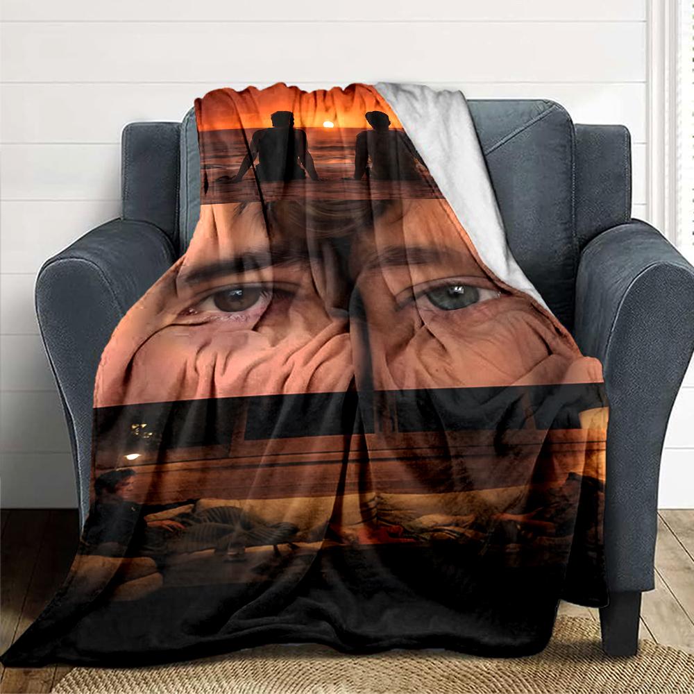 Sunset Reflections Eyes Home Blanket Soft Throw Blanket For Home Bedroom Bed Sofa Travel Office Solid Christmas Blanket