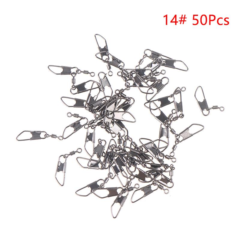 Рыболовные крючки 50 штук размер 1#-14# вертлюг с булавкой коннектор ролик подшипник рыболовные снасти карповый тип A коннектор американский вертлюг A1