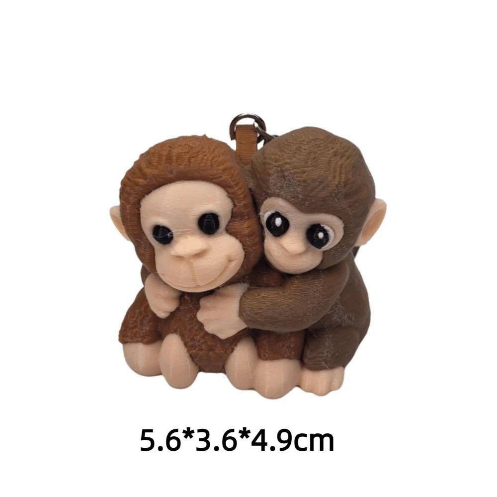 

3D Printing Key Chain Pendant Creative Purse Charm Fashion Orangutan Keychain Gift A