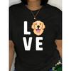 Lässiges T-Shirt für Damen, Maschinenwaschbar, Geschenkidee für Tierliebhaber, Ganzjahreskleidung, Verspieltes Design, Bequeme Passform, Entspannter Stil