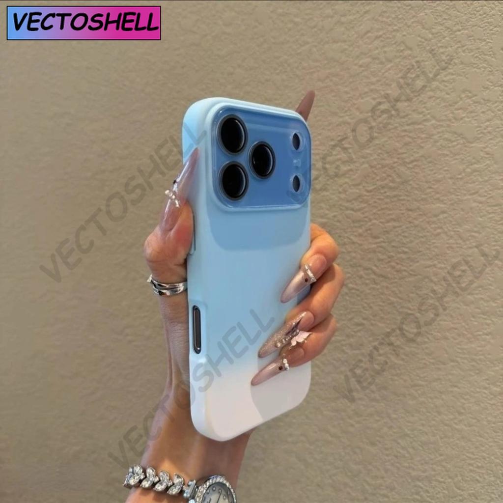 Case For iPhone 17 16 15 14 13 12Pro Max Air Gradient Color Soft Liquid Silicone Anti Fingerprint Cover Shell Shockproof Bumper