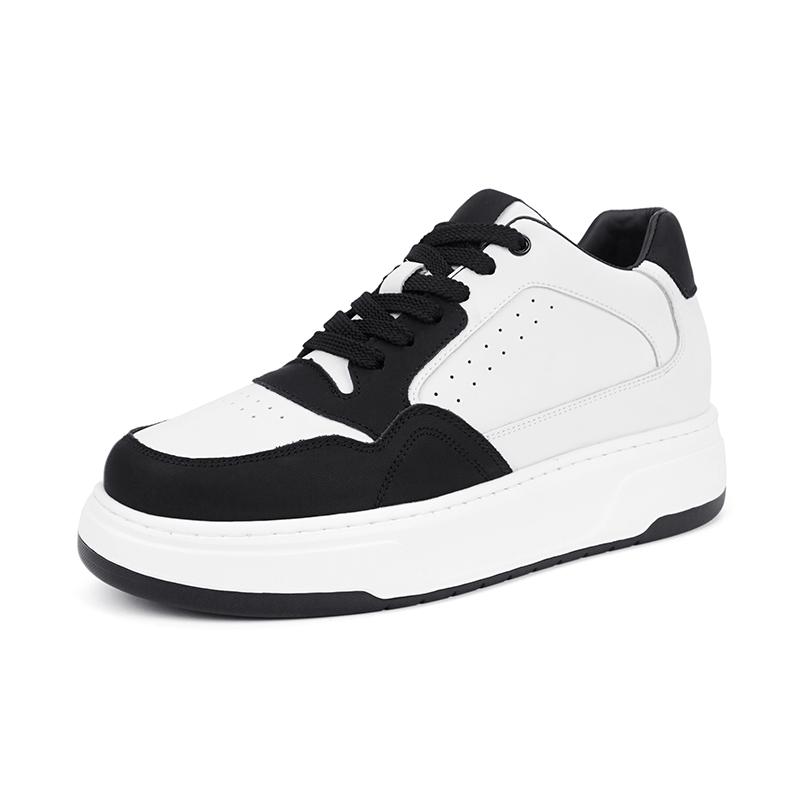 

Men White Sneakers Height Increase Insoles 6cm Lifts Casual Shoes Leisure Plus Size 35-45 35