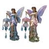 Boho Country Style Home Decorations Fairy Wall Lamp, Resin Sconce with Warm LED Glow for Bedroom Vintage Elf Sculptures Living Room, Rustic Decoration