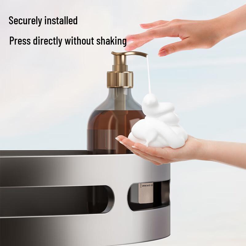 Punch-Free Bathroom Corner Storage Shelf