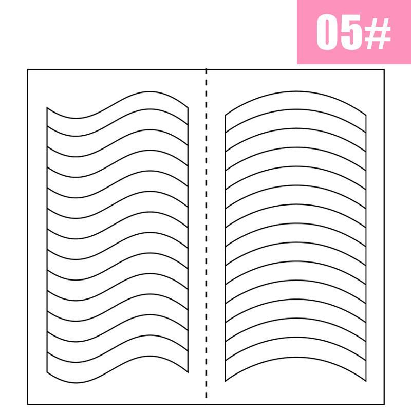 

Нейл-арт Французская улыбка и V-линия Волнистые наклейки в виде сердца