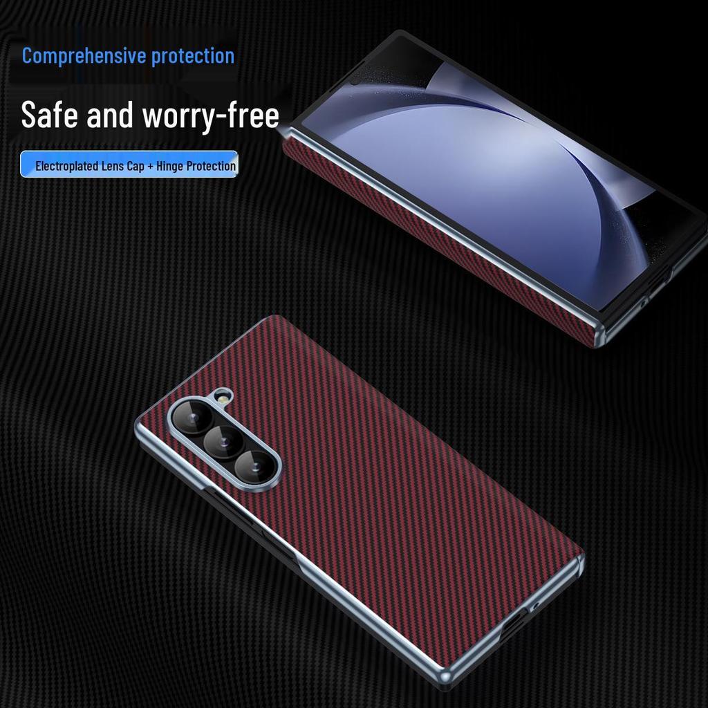 Samsung ZFold6 Fiber Texture Phone Case with Hinge Protection